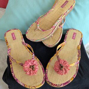 Vera Bradley Sandals Spring & Summer Bundle Both Pairs Size 10 Two For One Sale